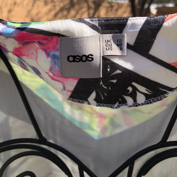 ASOS Floral Multicolor Shift Dress EUC *Sold Out* - Picture 5 of 8